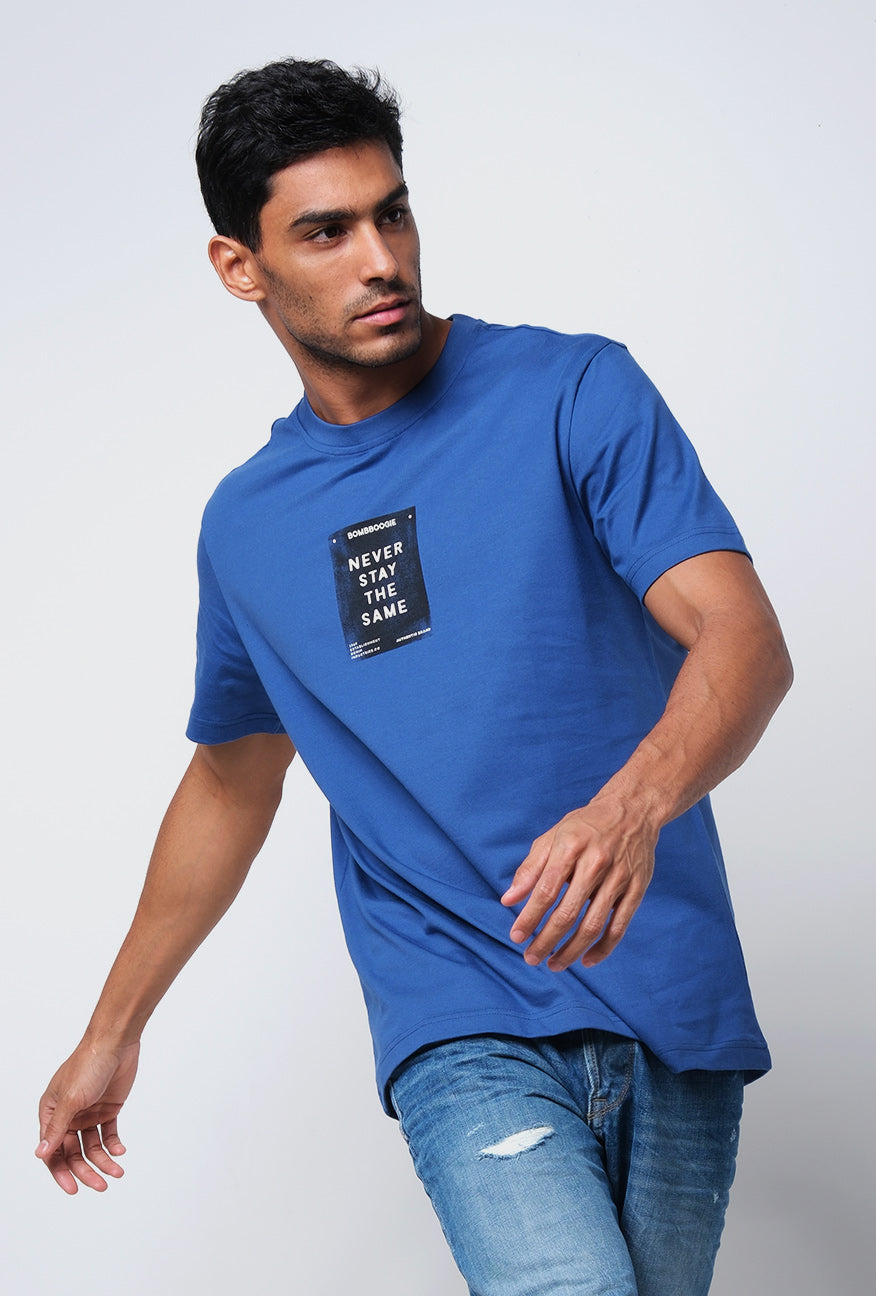 T-Shirt Lengan Pendek Regular Bricco Blue