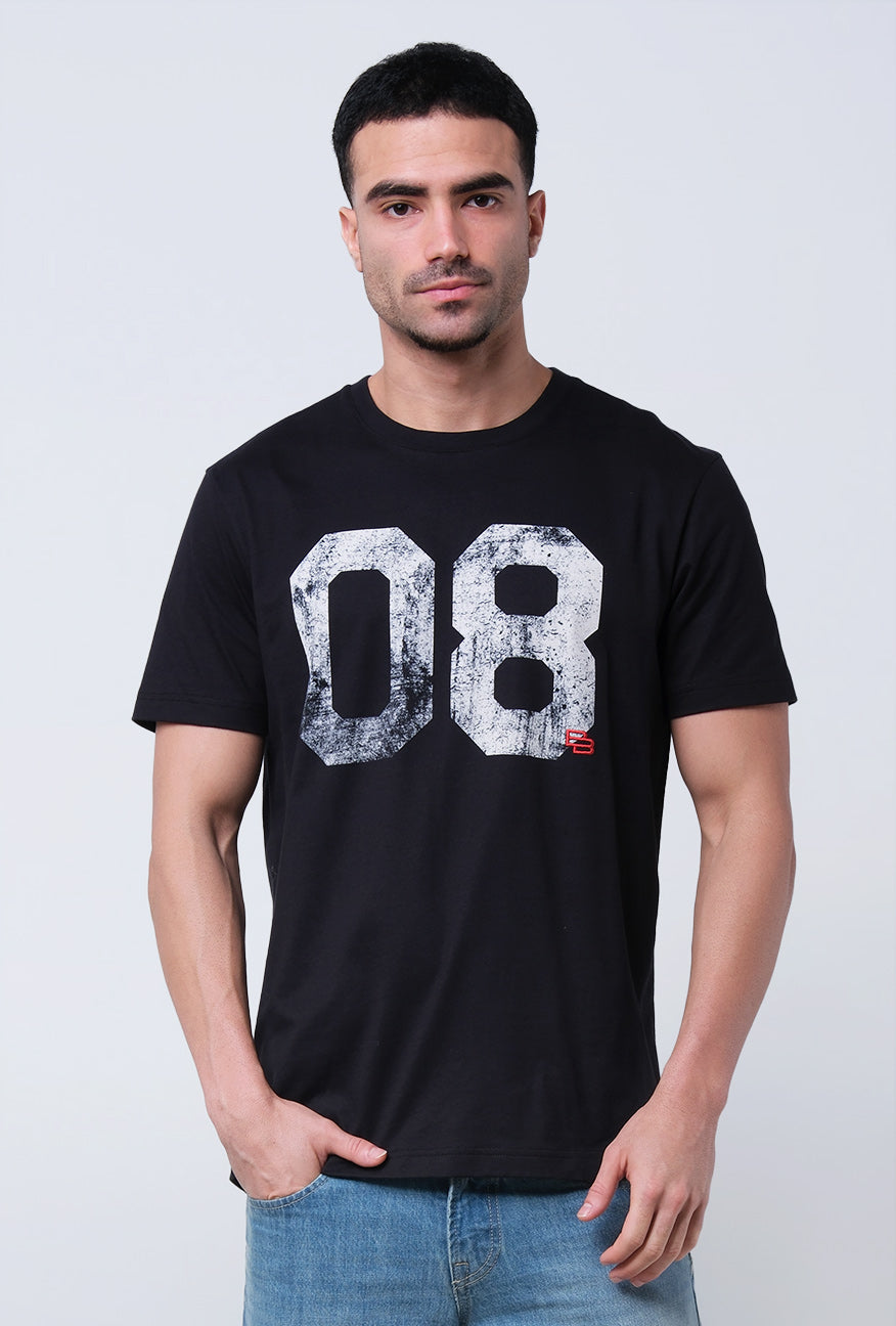 T-Shirt Lengan Pendek Slimfit Rinkle Black