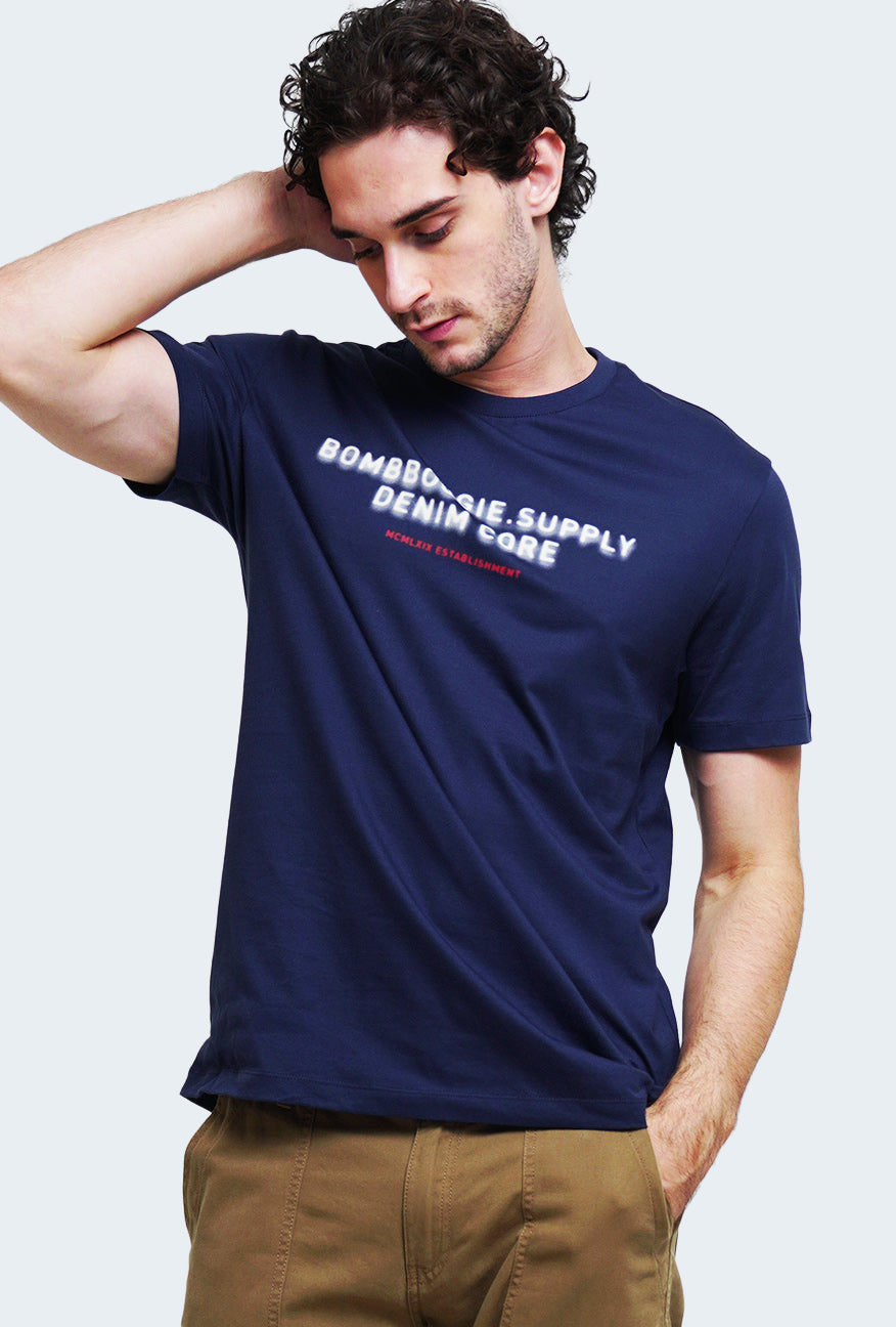 T-Shirt Lengan Pendek Slimfit Claver Navy