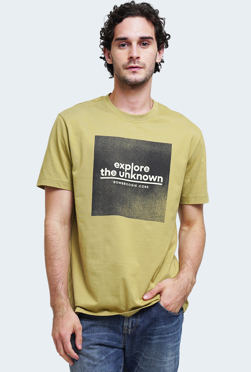 T-Shirt Lengan Pendek Regular Rivton Olive