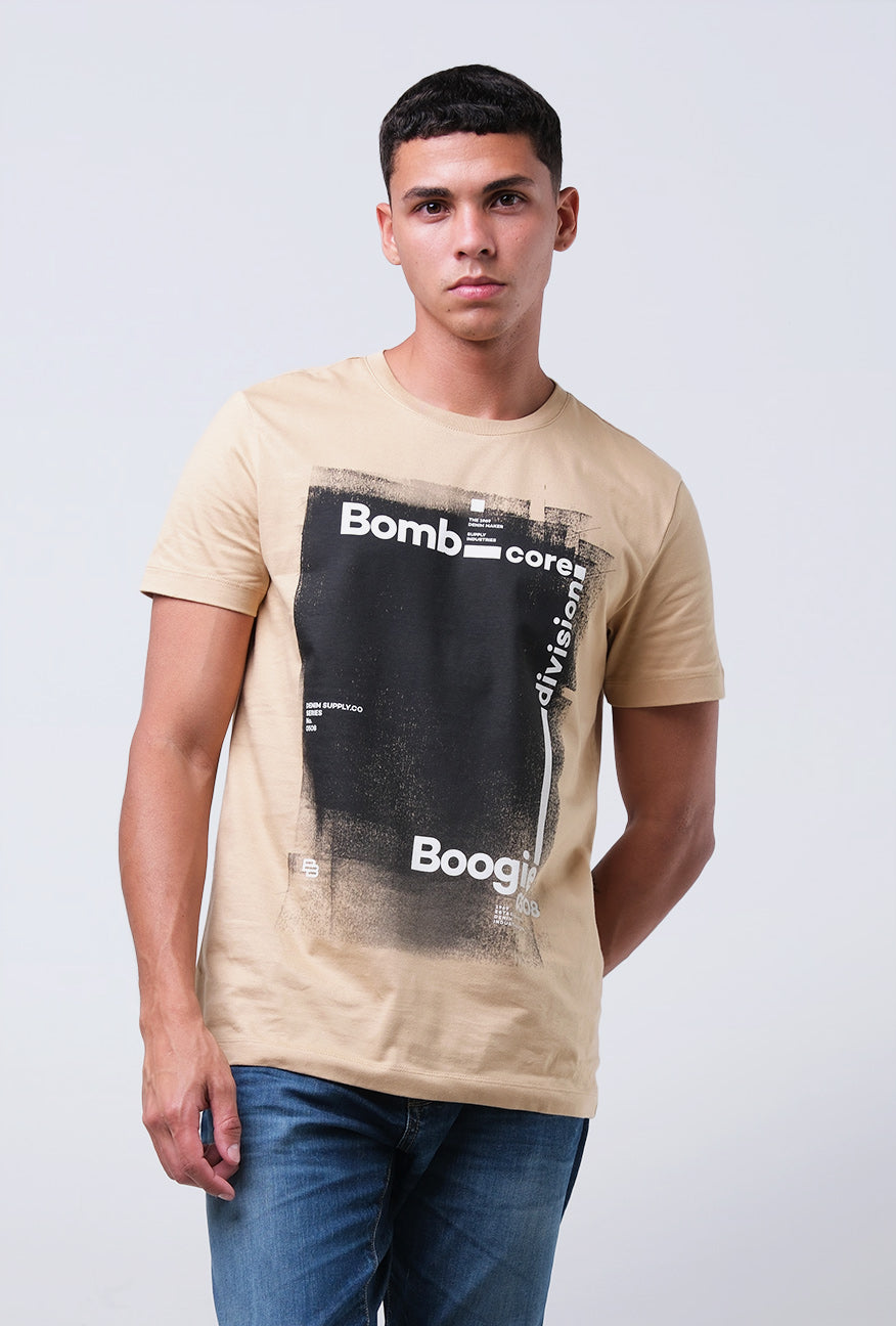 T-Shirt Lengan Pendek Slimfit Tricon Light Khaki