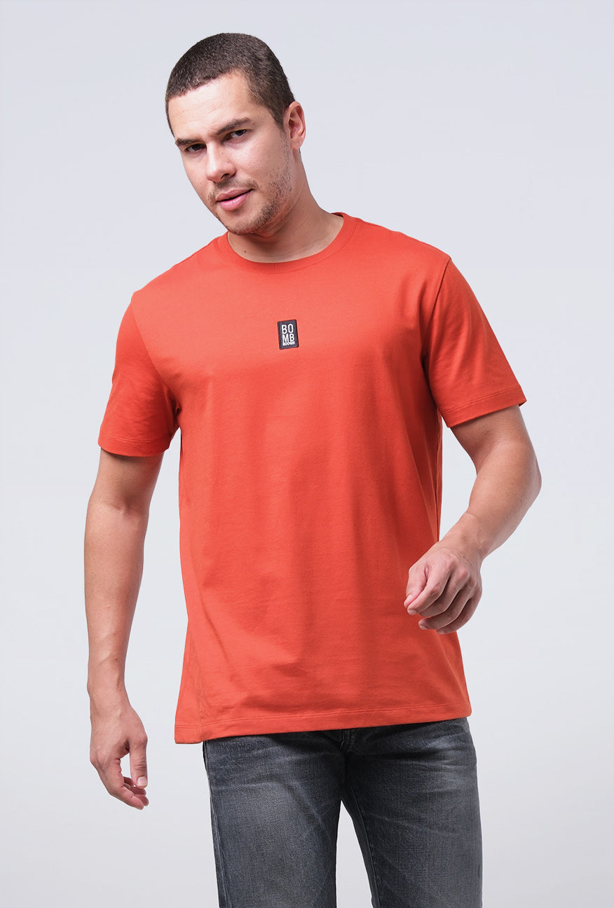 T-Shirt Lengan Pendek Slimfit Hambly Dark Orange