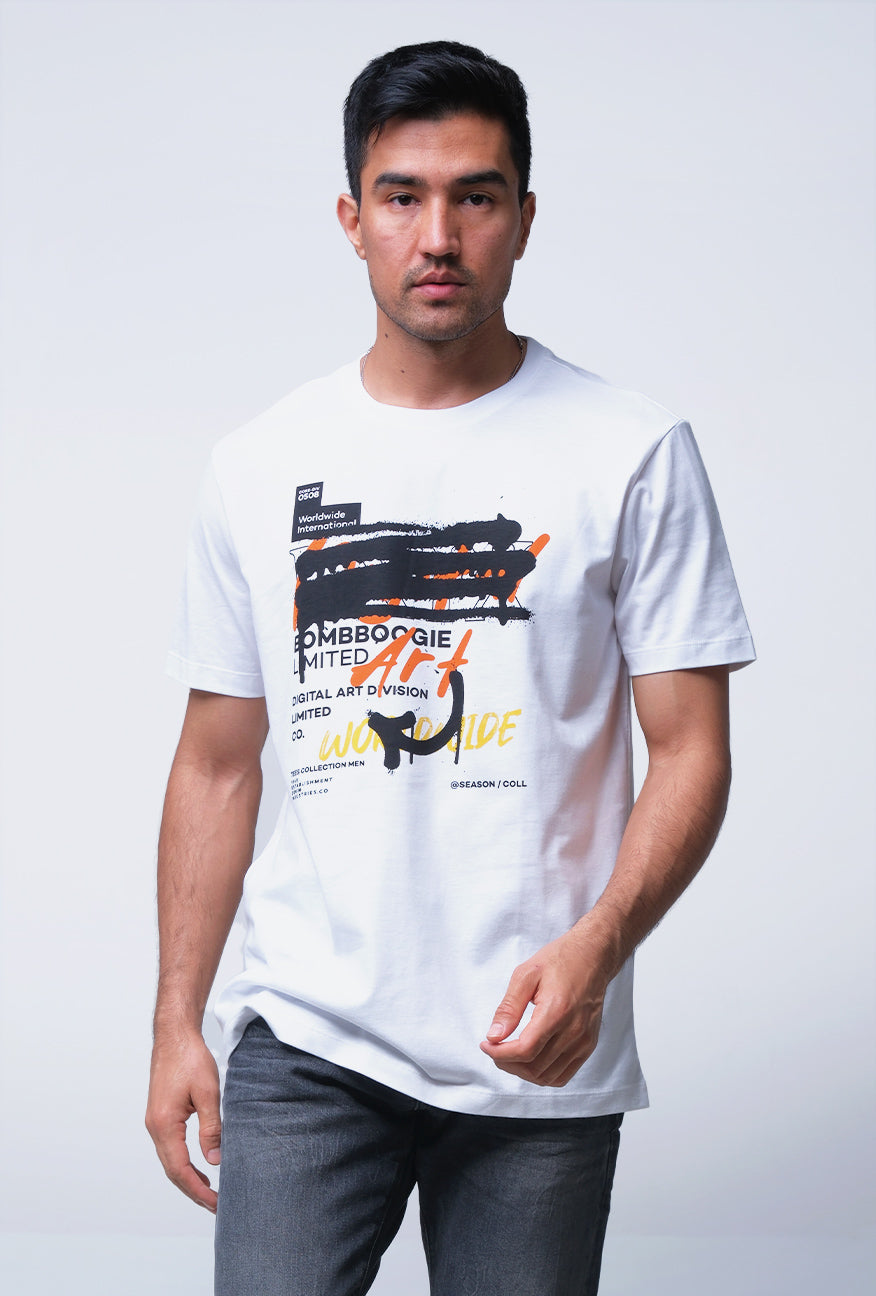 T-Shirt Lengan Pendek Slimfit Dave Offwhite