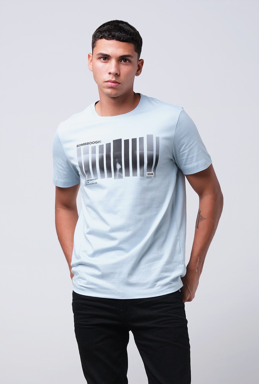 T-Shirt Lengan Pendek Slimfit Darion Baby Blue
