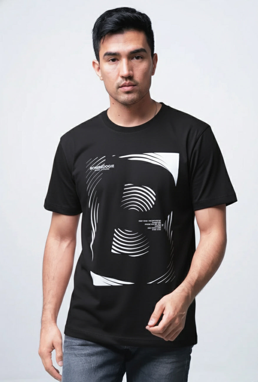 T-Shirt Lengan Pendek Regular Cortiz Black 2.0