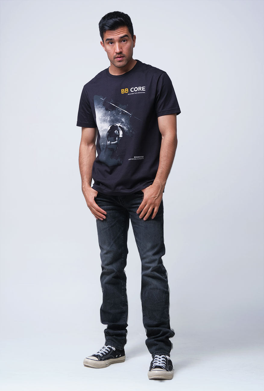 T-Shirt Lengan Pendek Slimfit Primson Black