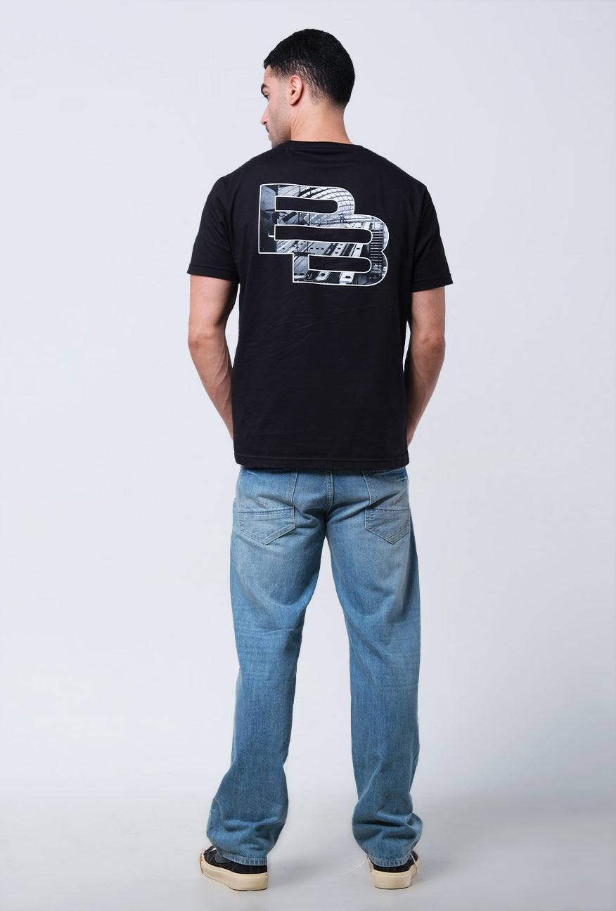 T-Shirt Lengan Pendek Slimfit Fercival Black
