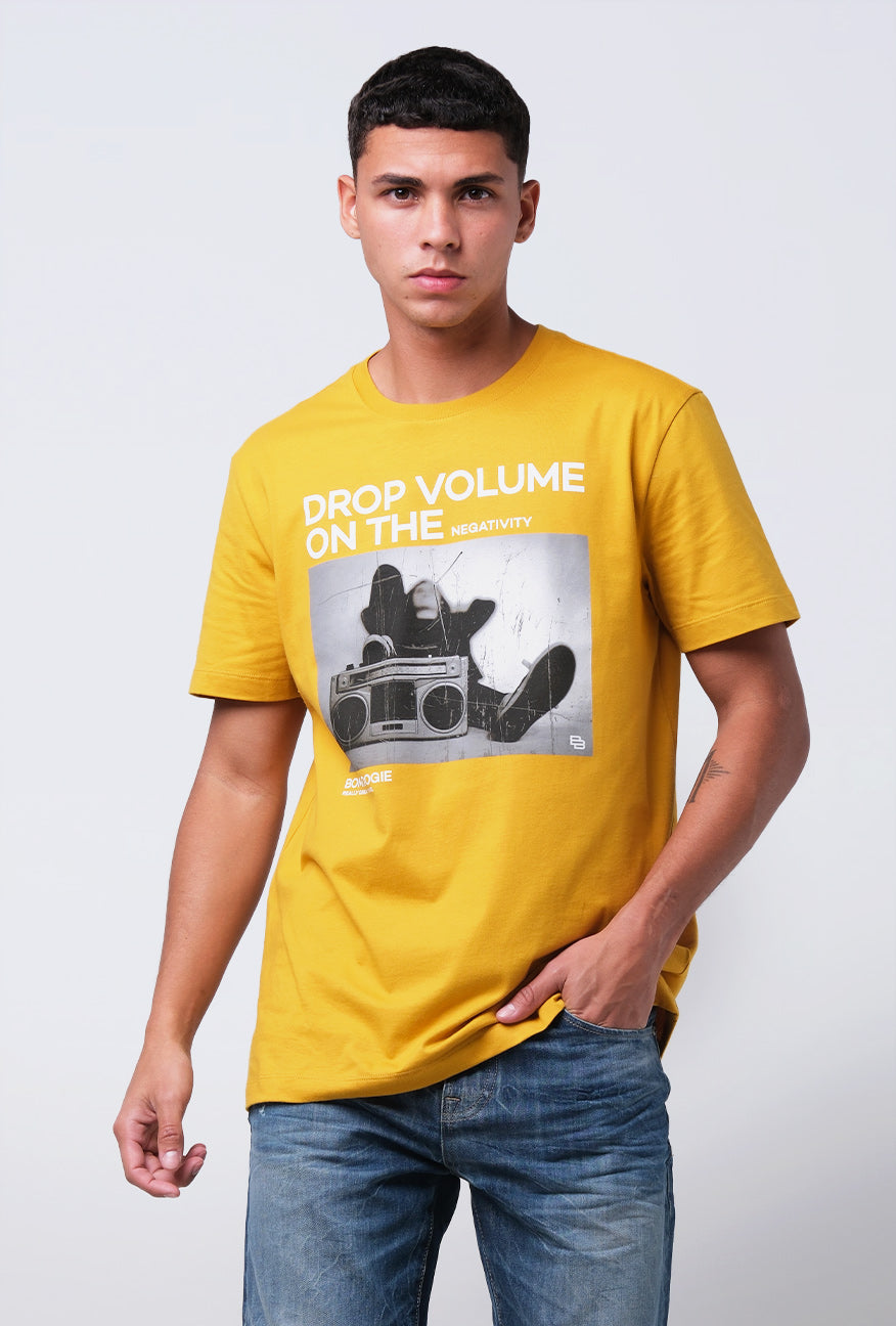 T-Shirt Lengan Pendek Slimfit Roirty Mustard