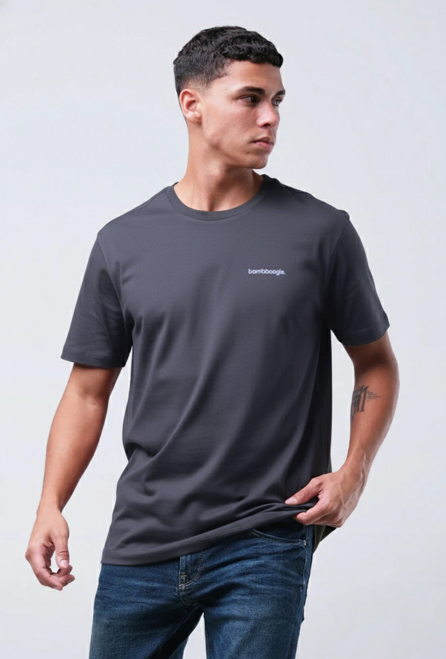 T-Shirt Lengan Pendek Oliever Dark Grey