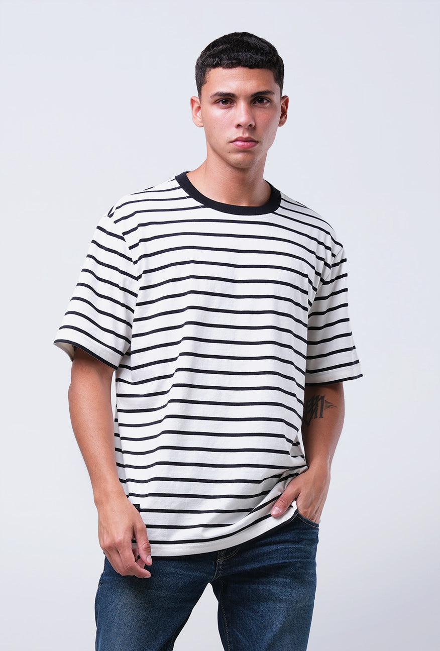 T-Shirt Lengan Pendek Regular Vogel Black Offwhite 2.0