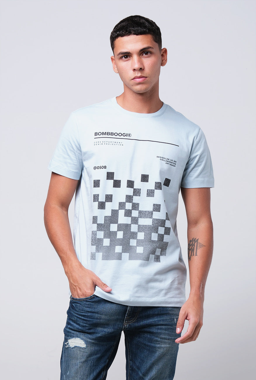 T-Shirt Lengan Pendek Slmift Calsello Baby Blue