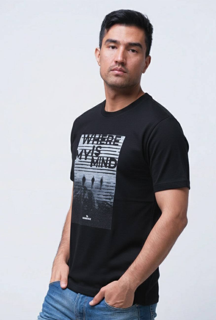 T-Shirt Lengan Pendek Slimfit Howard Black