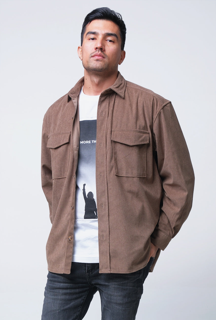 Outer Lengan Panjang Cox Brown
