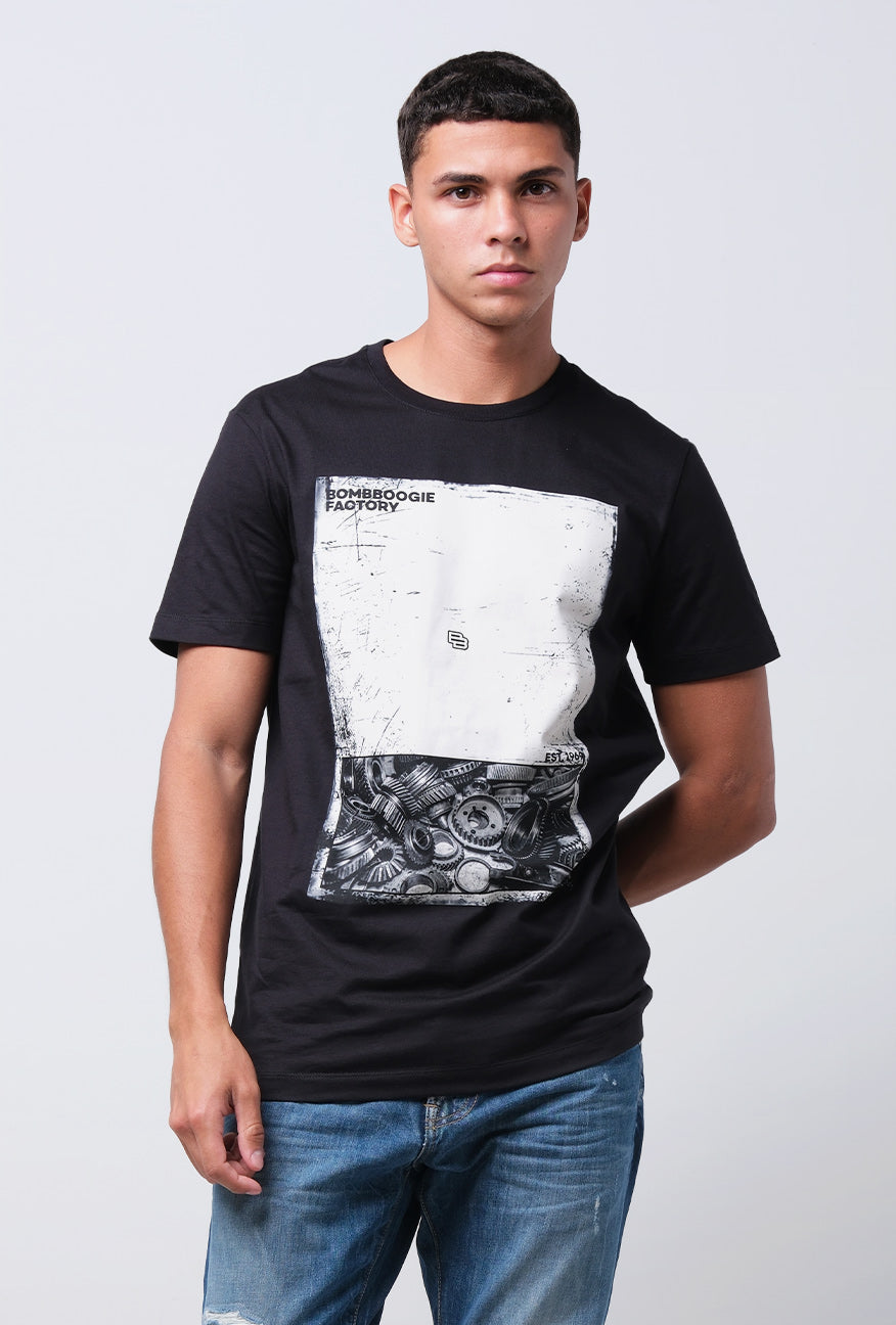 T-Shirt Lengan Pendek Slimfit Lerby black