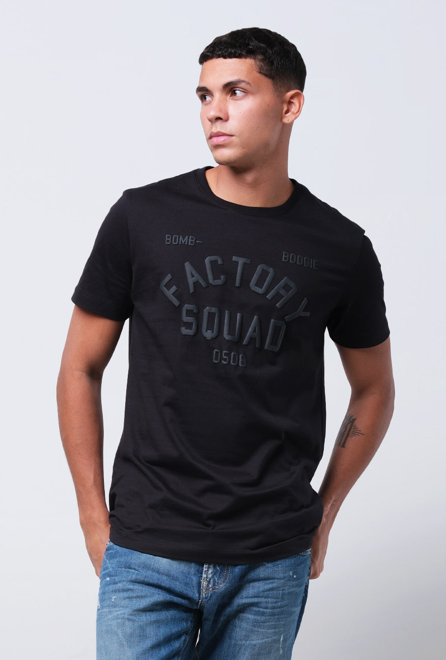 T-Shirt Lengan Pendek Slimfit Rhimo Black