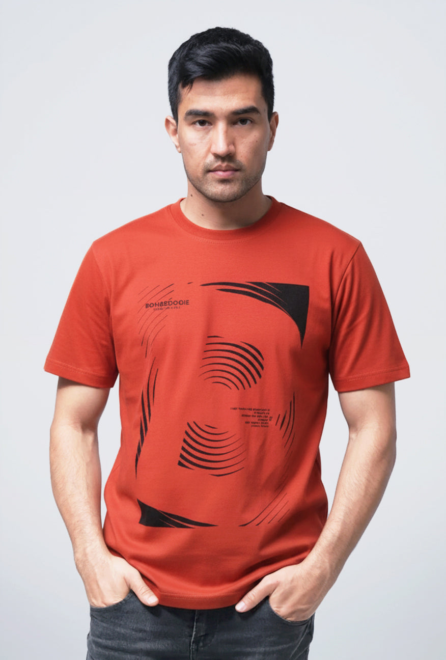 T-Shirt Lengan Pendek Regular Cortiz Dark Orange 2.0