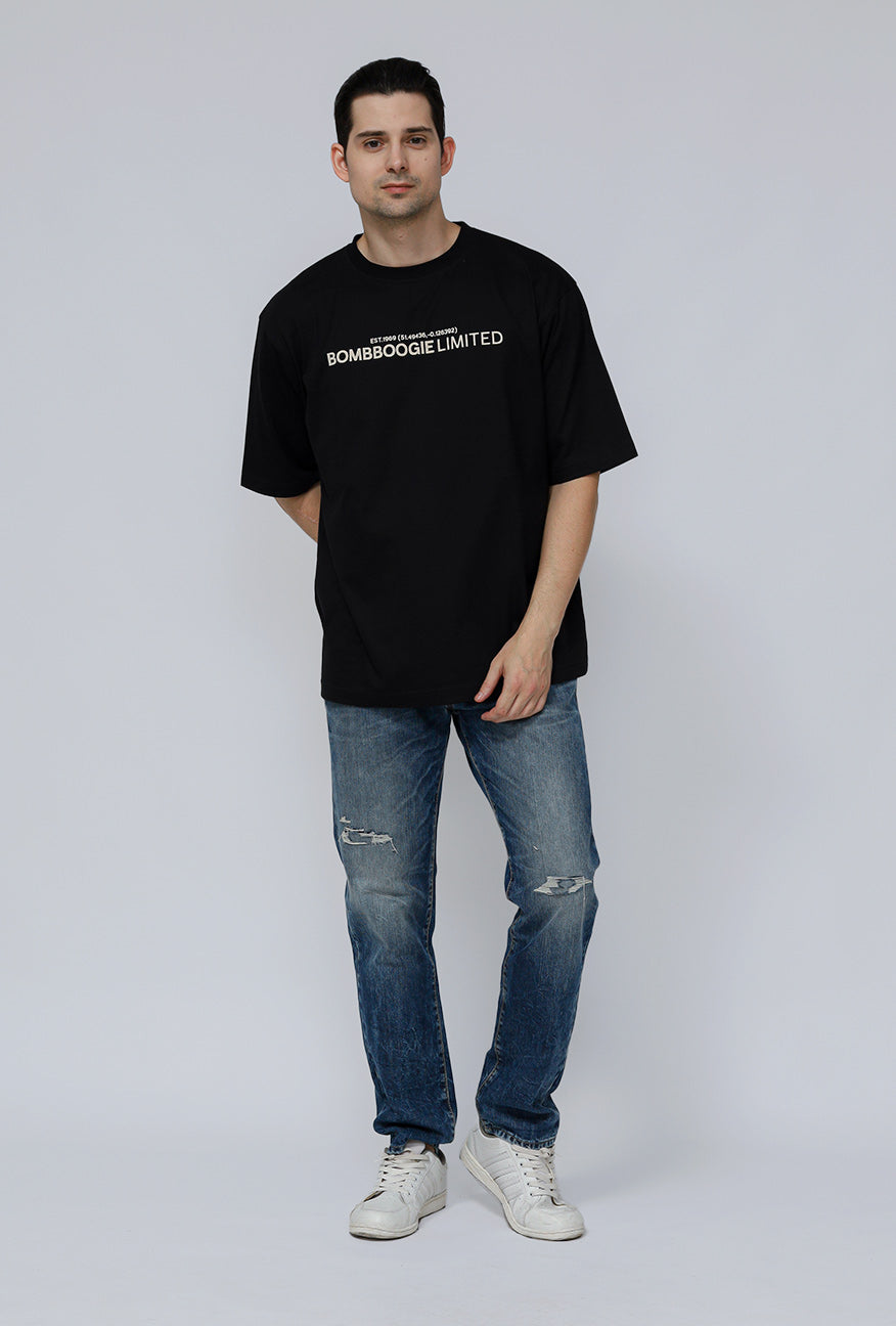 Oblitt Black Ss Oversized Tee