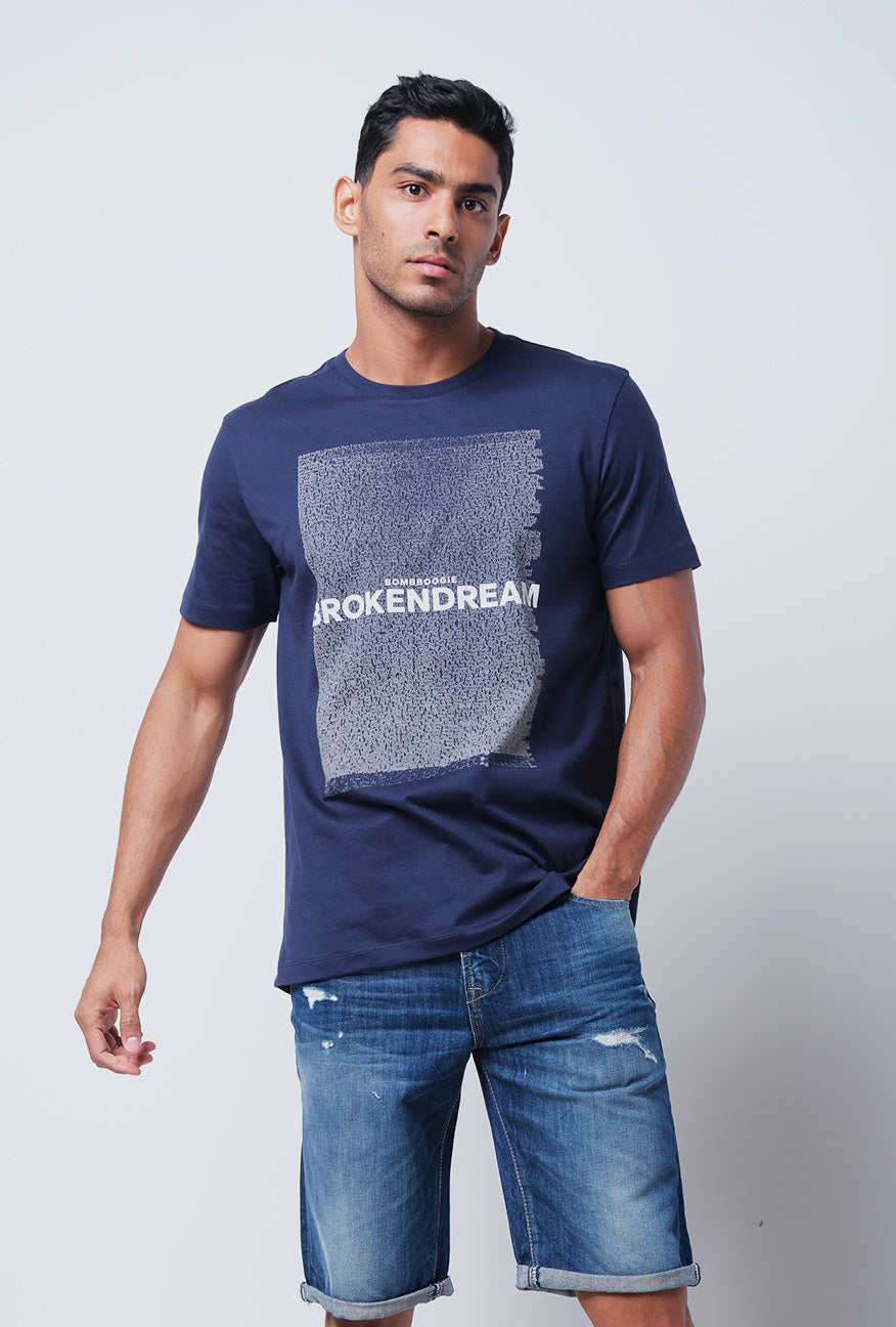 T-Shirt Lengan Pendek Slimfit Tiboyz Dark Navy