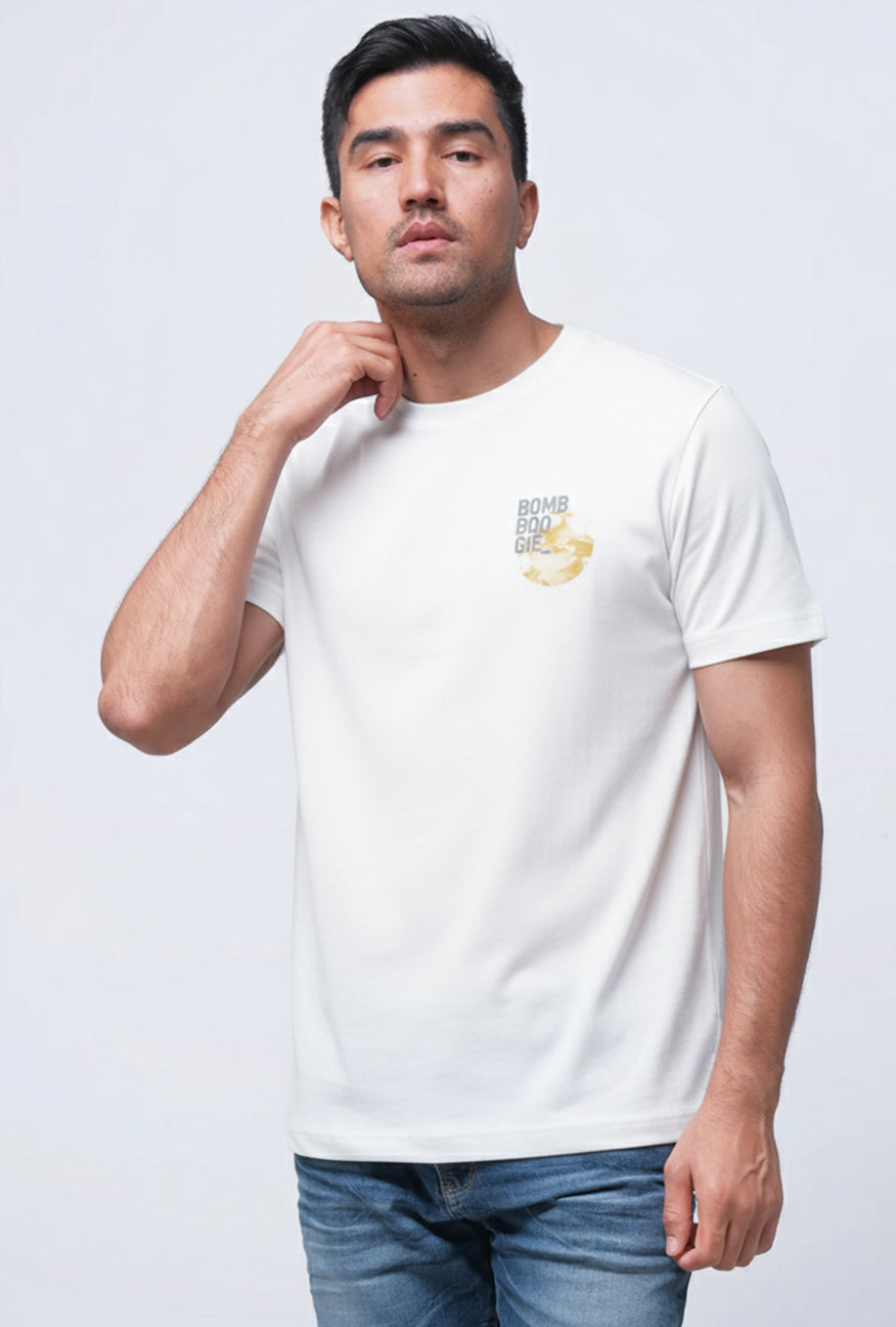 T-Shirt Lengan Pendek Regular Levion Offwhite