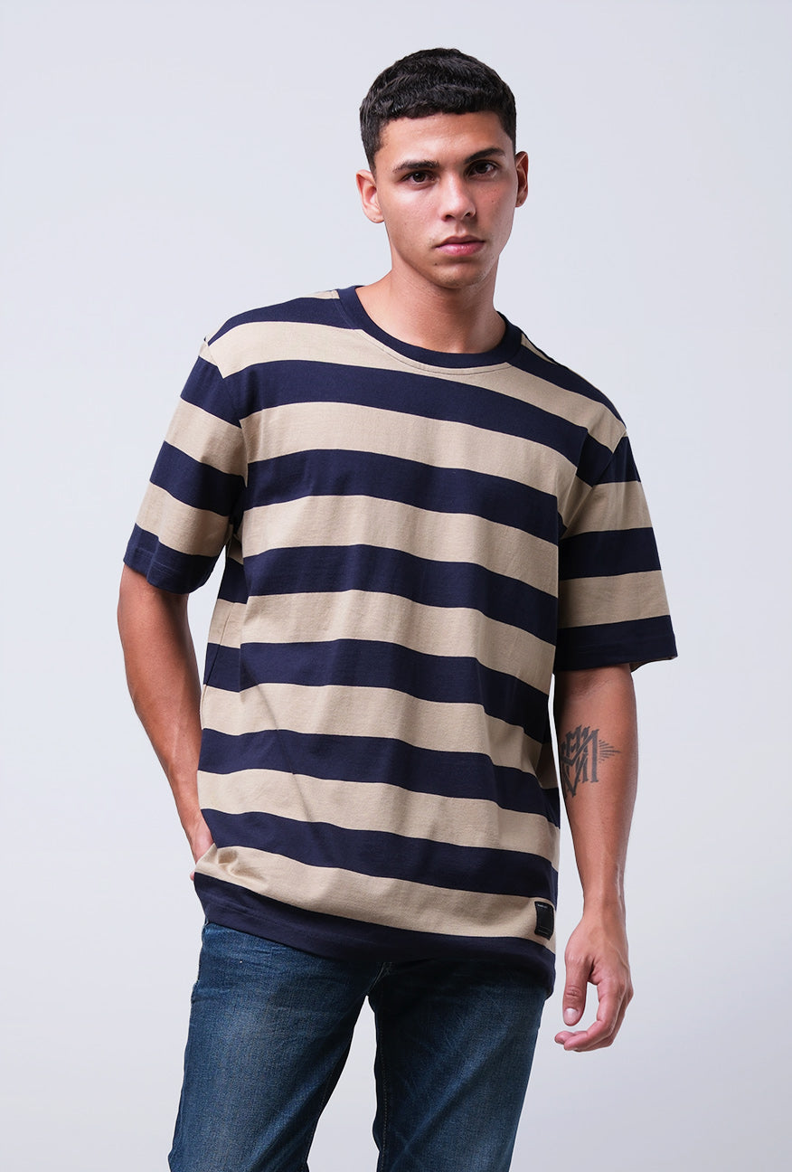 T-Shirt Lengan Pendek Regular Hermo Khaki Navy Regular 2.0