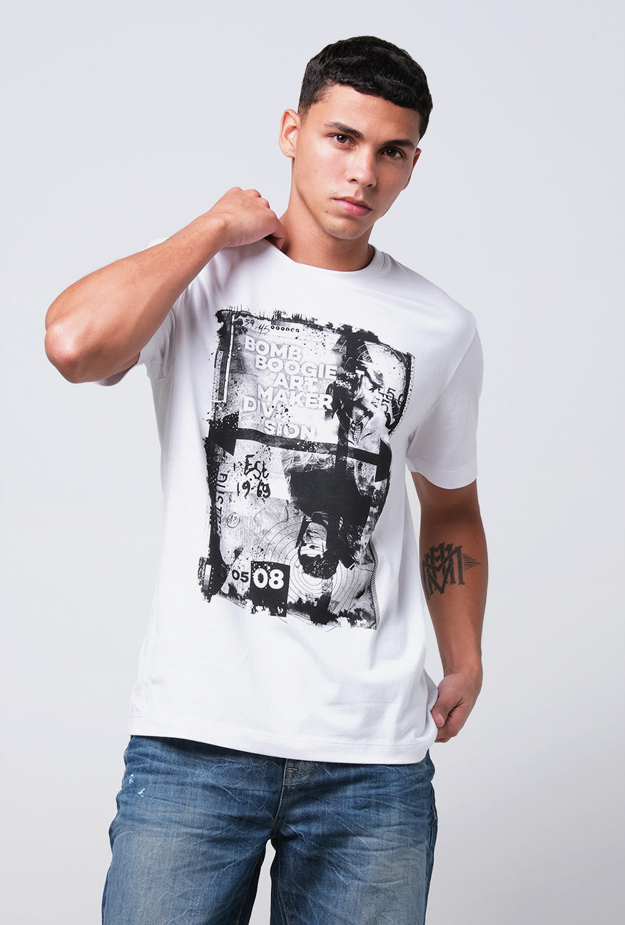 T-Shirt Lengan Pendek Slimfit Colby Offwhite