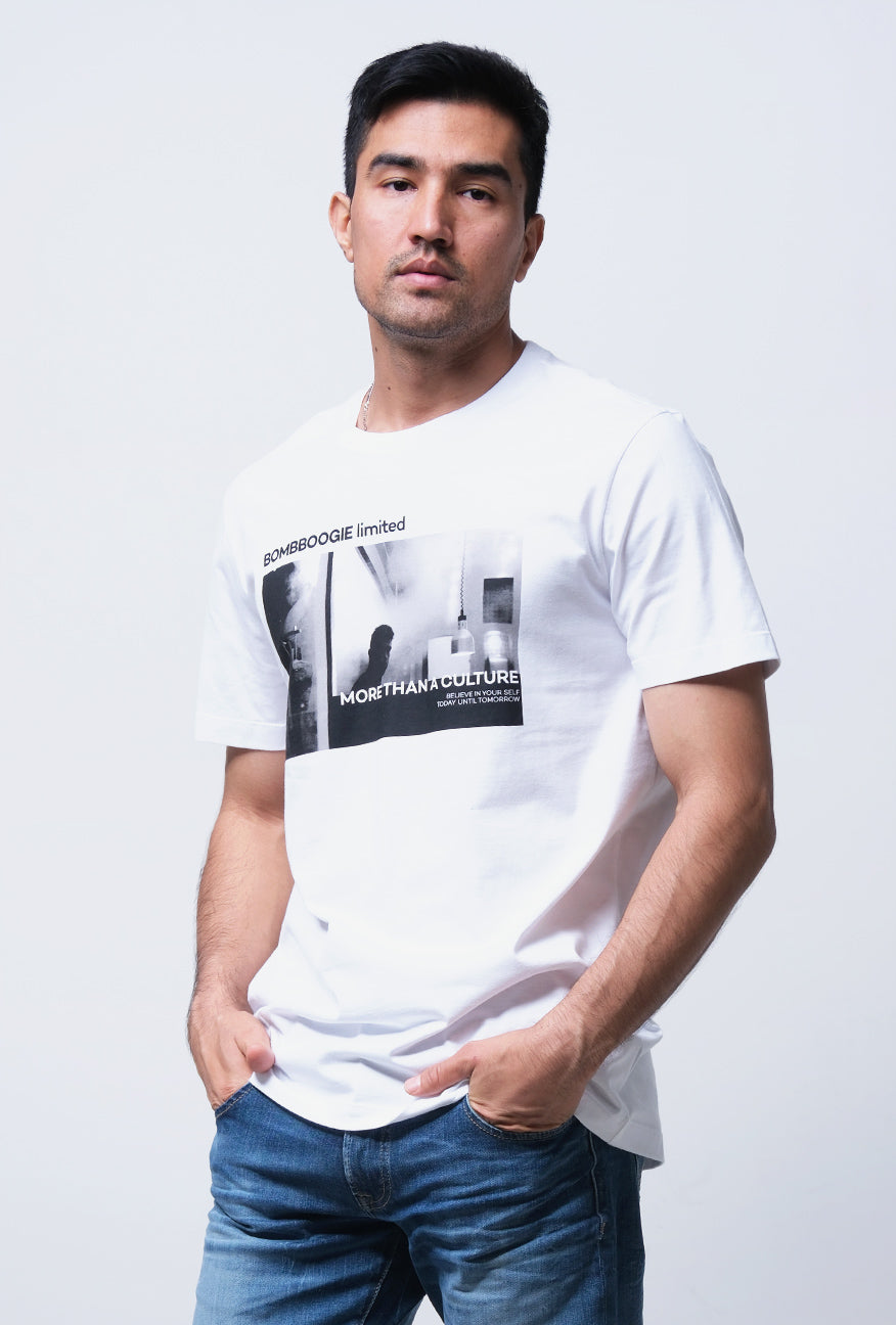 T-Shirt Lengan Pendek Slimfit Gievo Offwhite