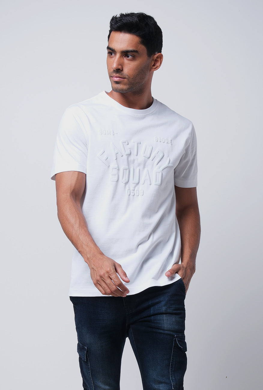 T-Shirt Lengan Pendek Slimfit Rhimo White