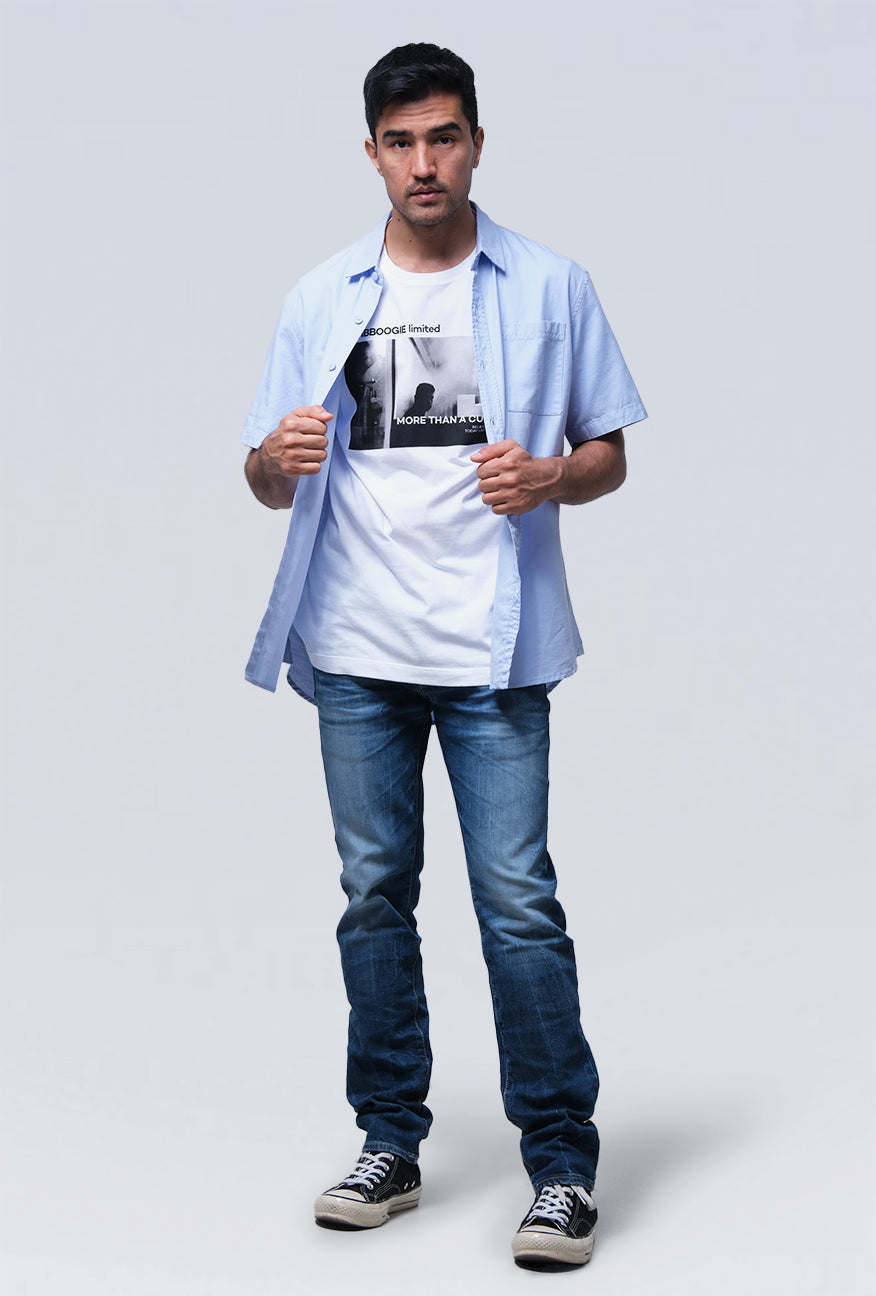 Kemeja Lengan Pendek Regular Migu Light Blue