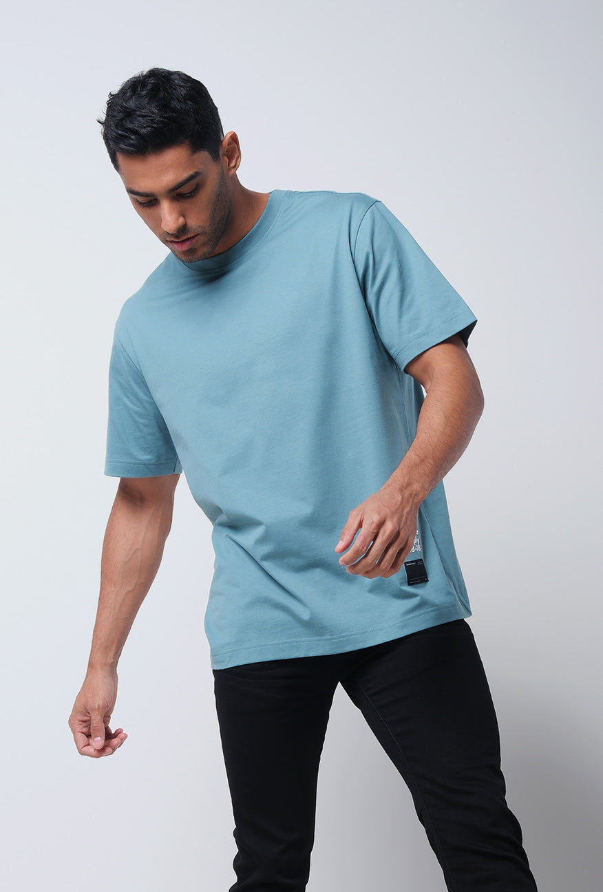 T-Shirt Lengan Pendek Regular Myres Blue Green 2.0