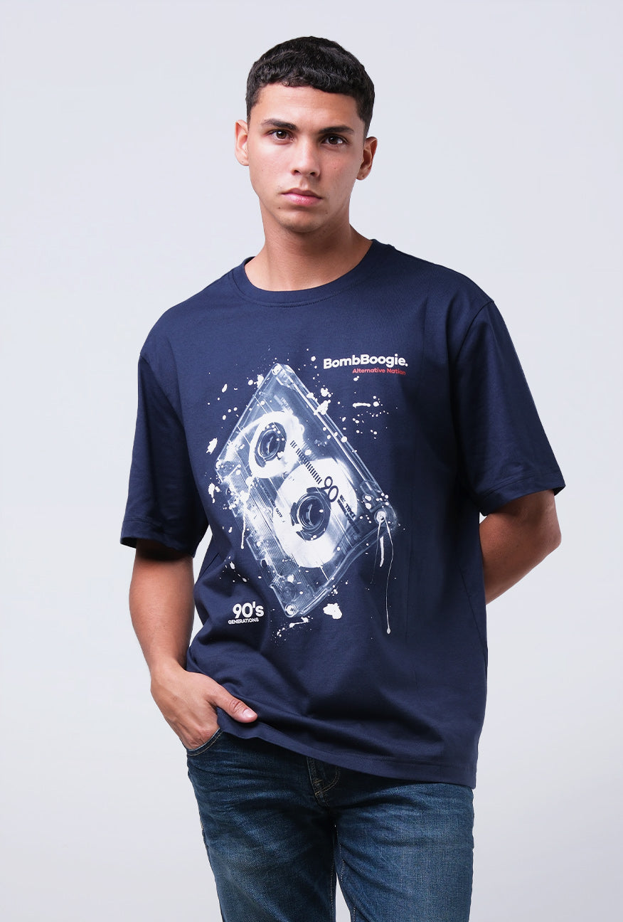 T-Shirt Lengan Pendek Regular Valero Dark Navy 2.0