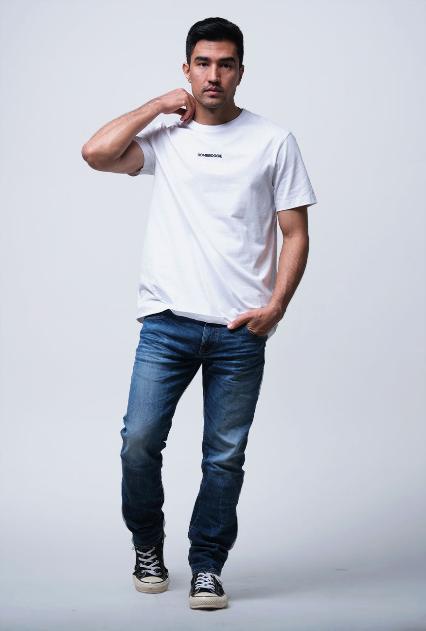 T-Shirt Lengan Pendek Slimfit Prevail Offwhite
