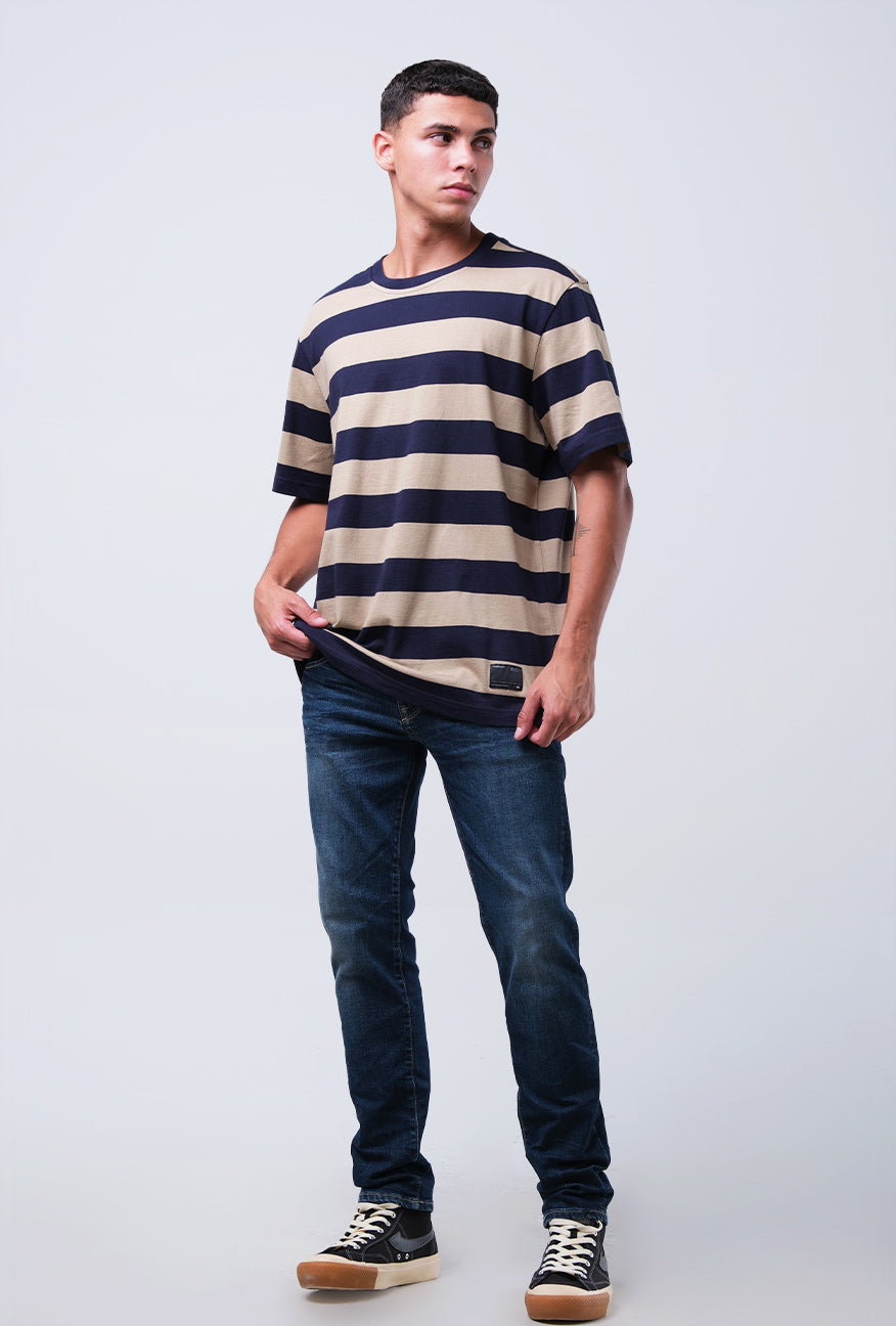 T-Shirt Lengan Pendek Regular Hermo Khaki Navy Regular 2.0