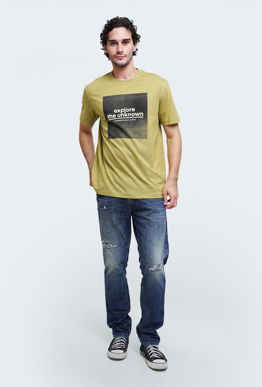 T-Shirt Lengan Pendek Regular Rivton Olive