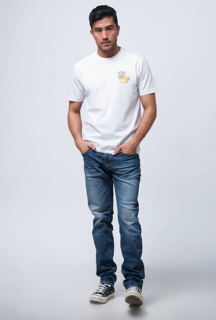 T-Shirt Lengan Pendek Regular Levion Offwhite