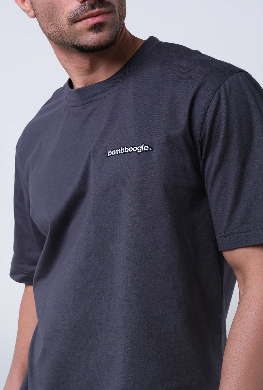 T-Shirt Lengan Pendek Oliever Dark Grey