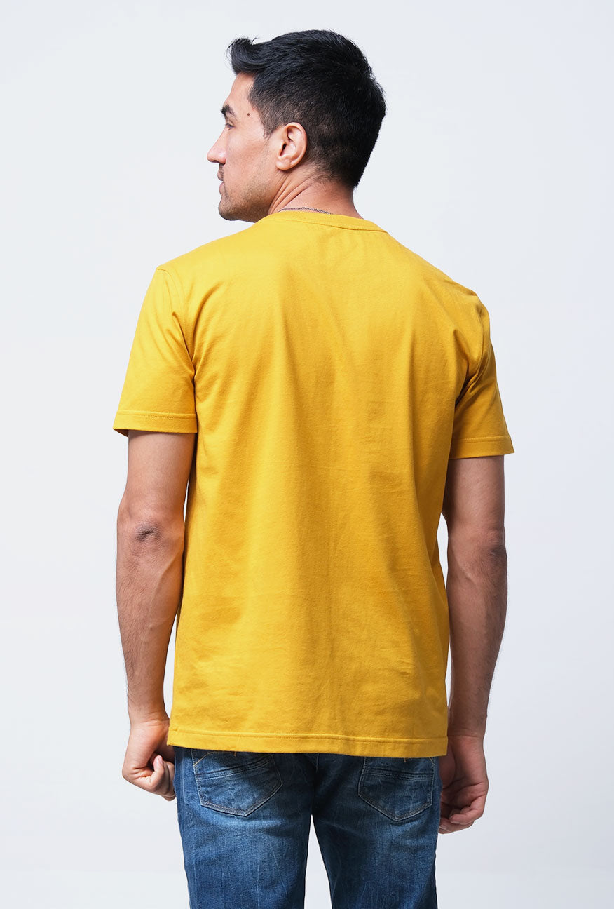 T-Shirt Lengan Pendek Slimfit Rouva Mustard