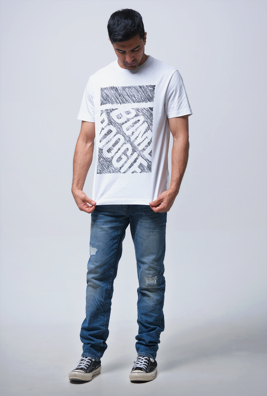 T-Shirt Lengan Pendek Slimfit Varden Offwhite
