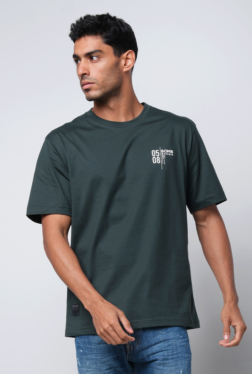 T-Shirt Lengan Pendek Regular Jeremy Dark Green 2.0