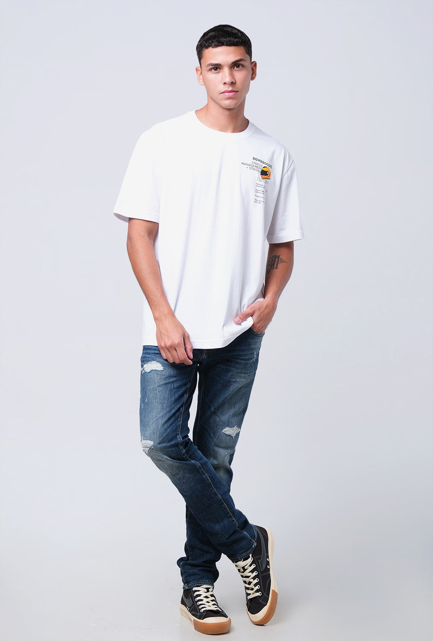 T-Shirt Lengan Pendek Regular Reyca Offwhite 2.0