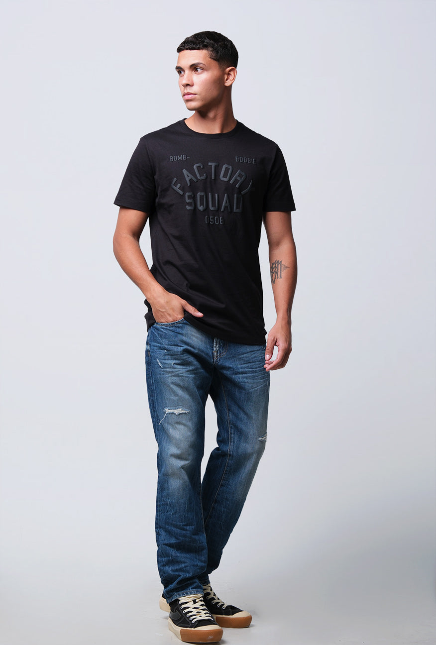 T-Shirt Lengan Pendek Slimfit Rhimo Black
