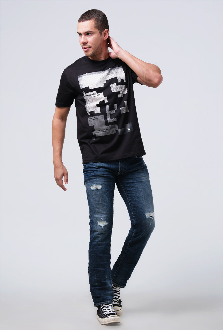T-Shirt Lengan Pendek Slimfit Richmit Black