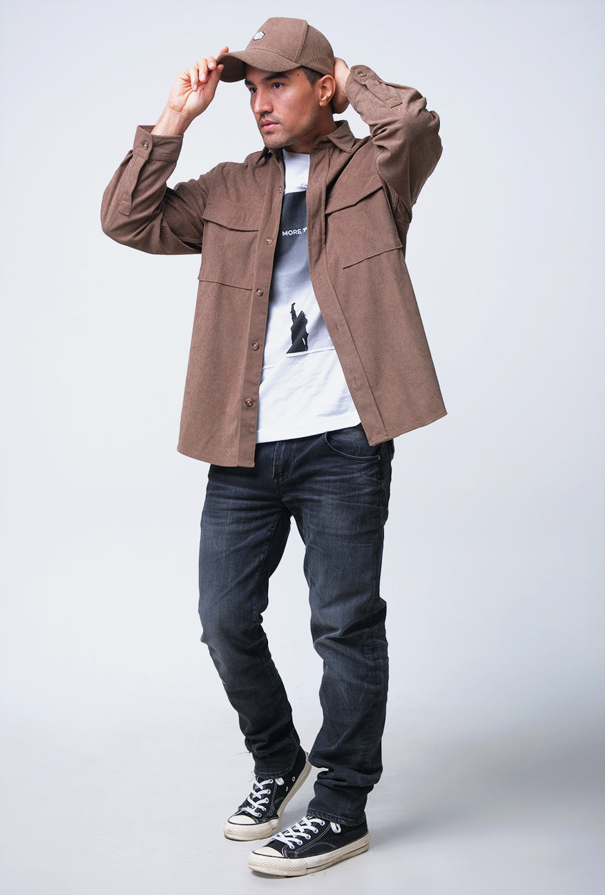 Outer Lengan Panjang Cox Brown
