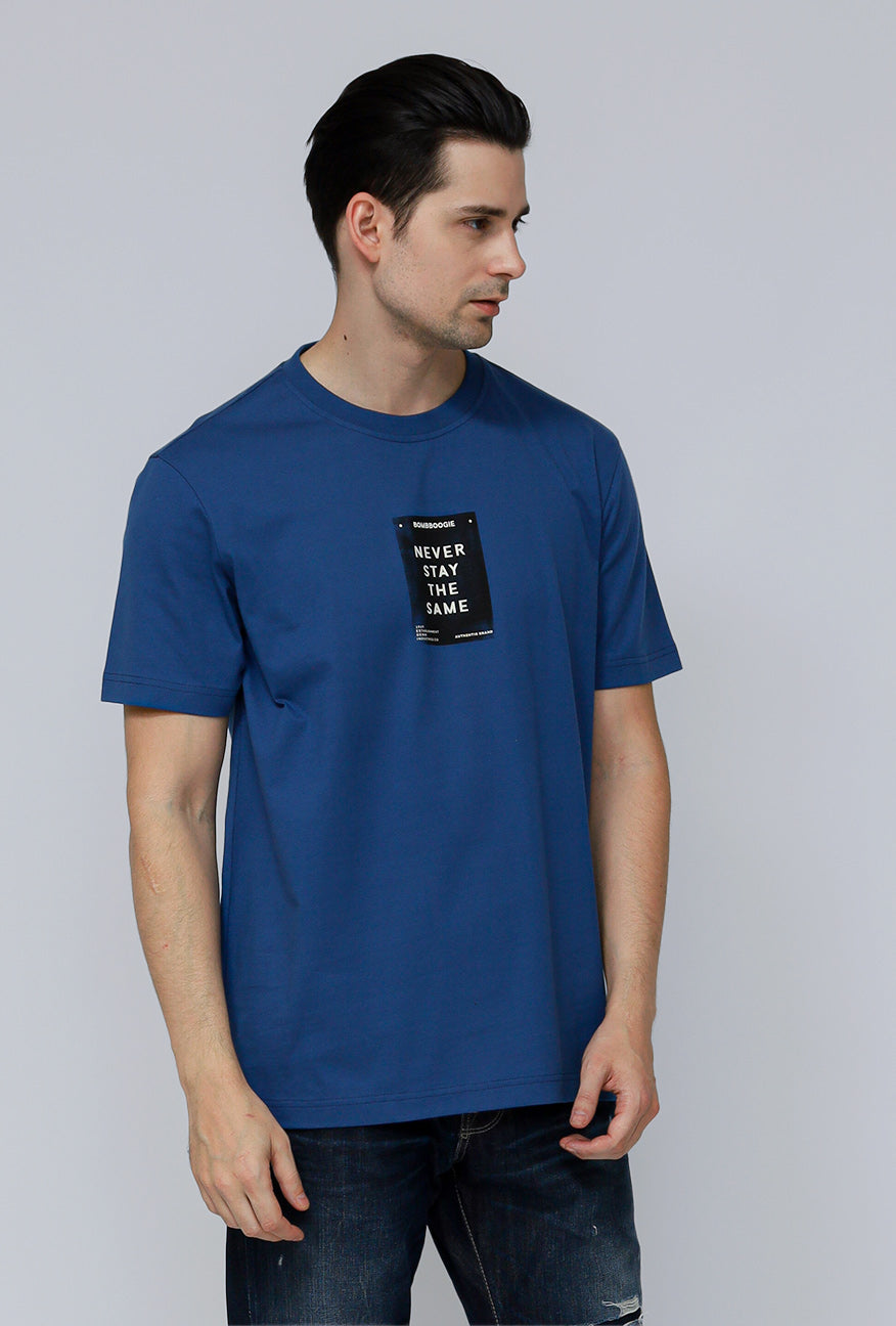 T-Shirt Lengan Pendek Regular Bricco Blue