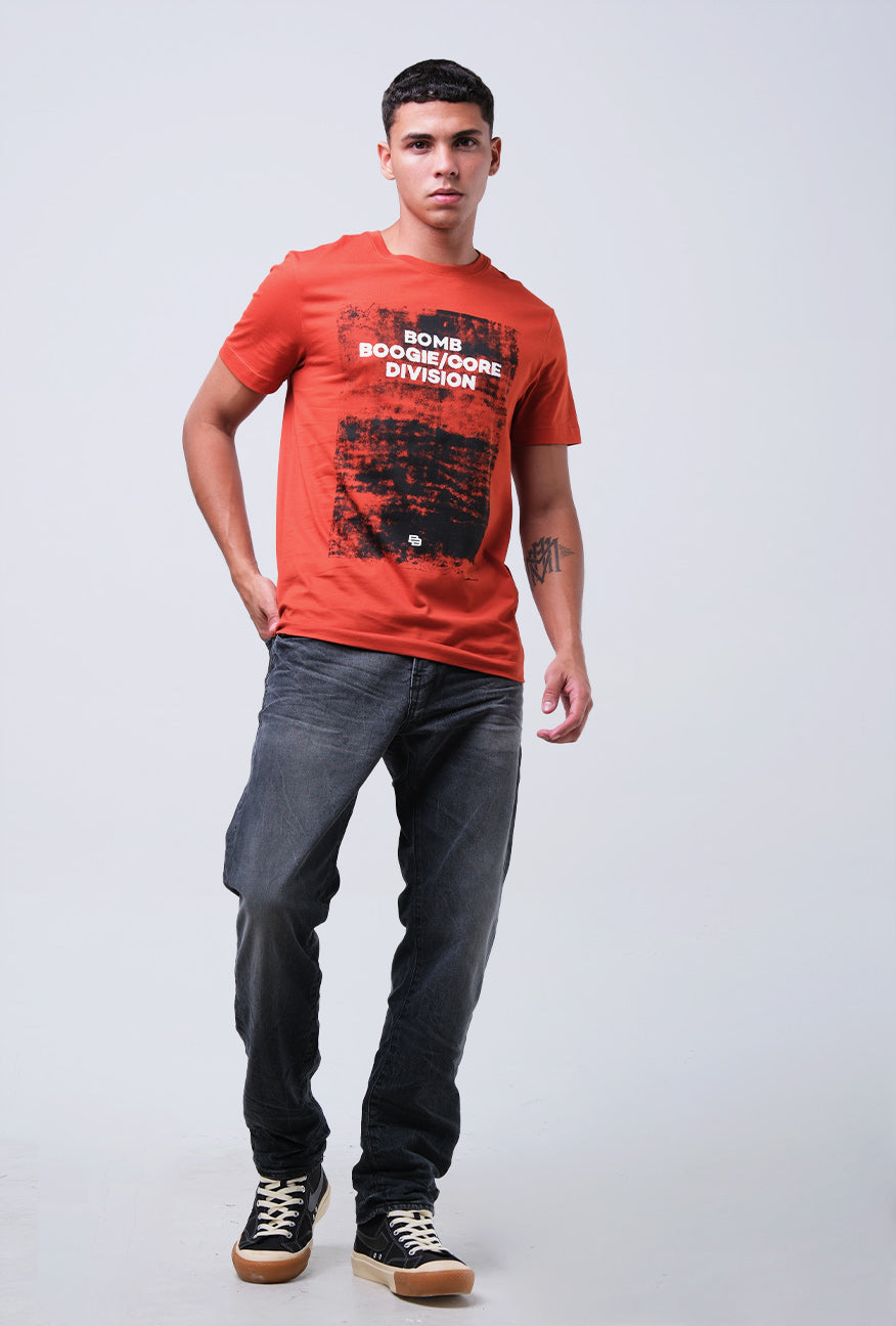 T-Shirt Lengan Pendek Slmift Hereon Dark Orange