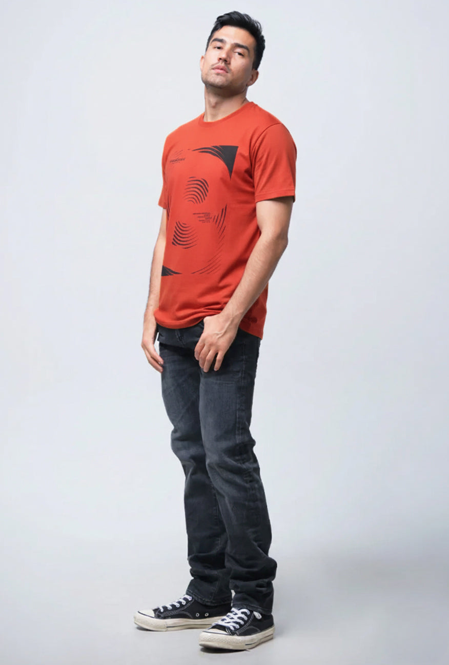 T-Shirt Lengan Pendek Regular Cortiz Dark Orange 2.0