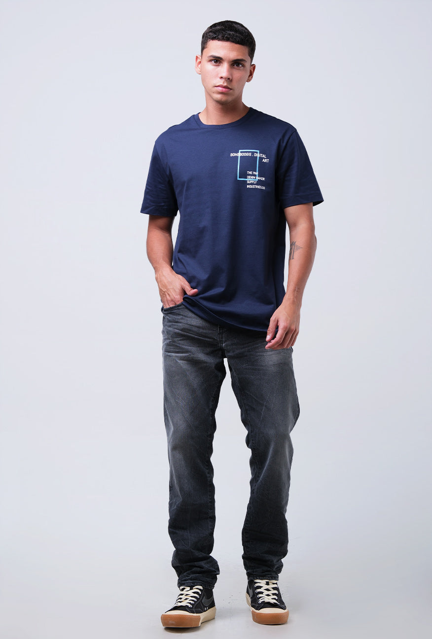 T-Shirt Lengan Pendek Slimfit Defto Dark Navy