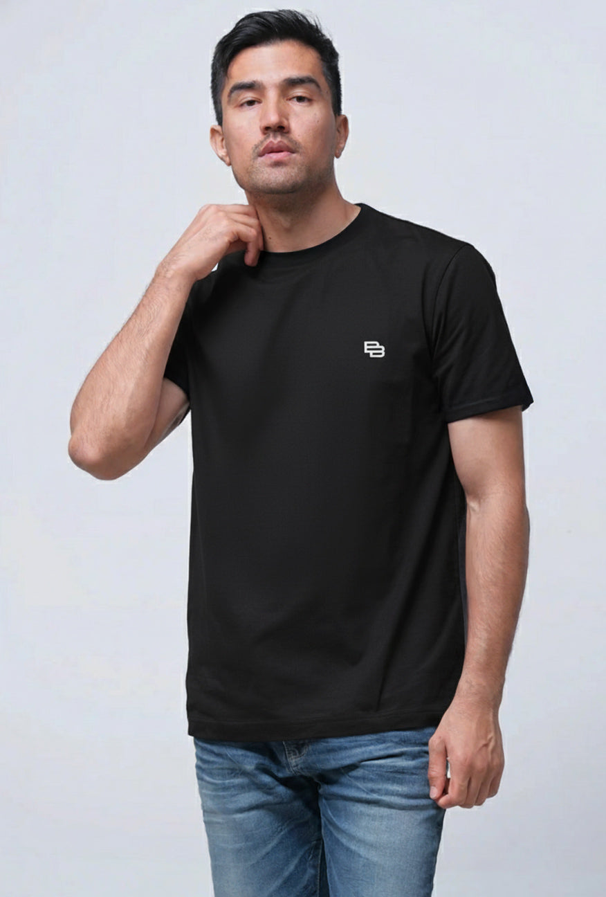 T-Shirt Lengan Pendek Slimfit Fercival Black