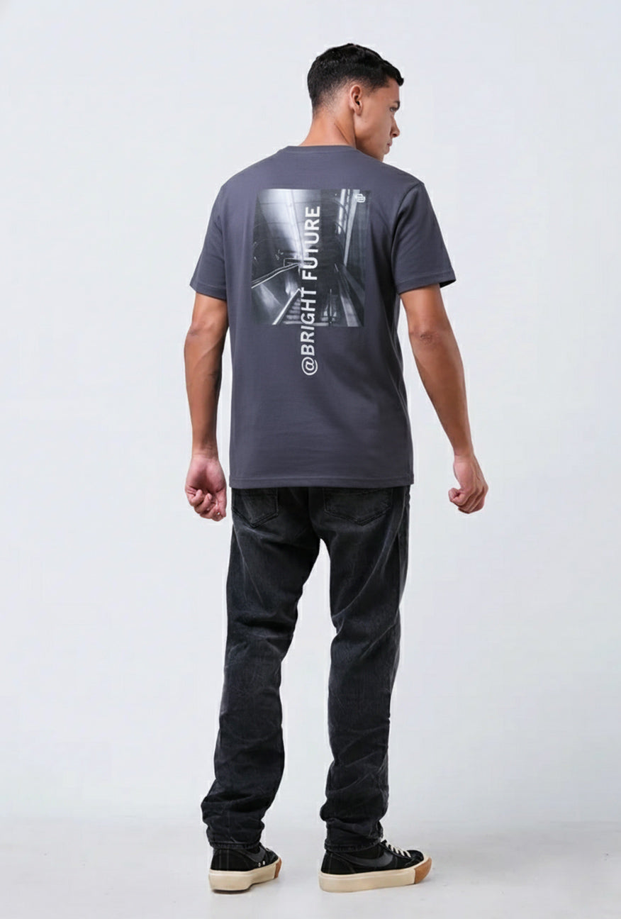 T-Shirt Lengan Pendek Oliever Dark Grey