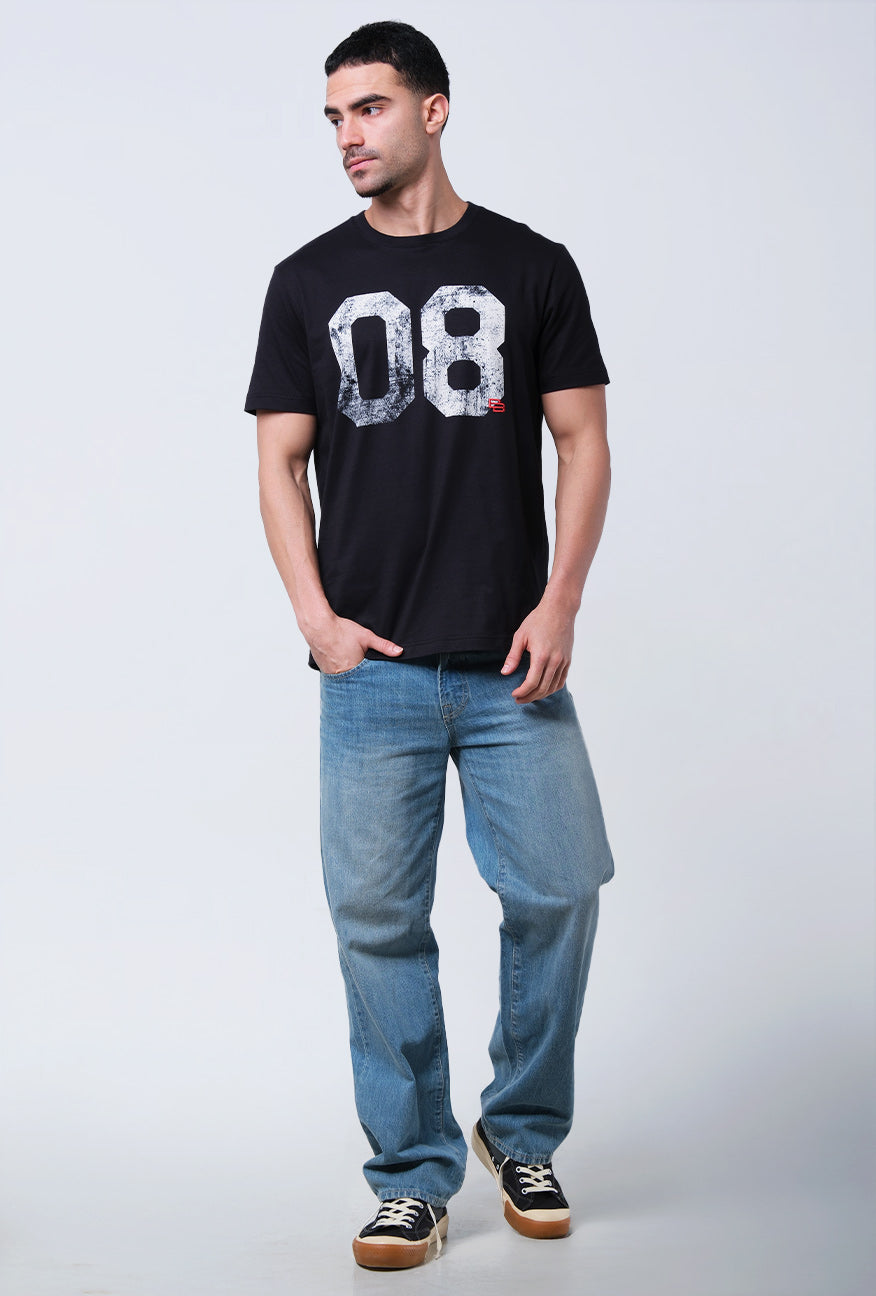 T-Shirt Lengan Pendek Slimfit Rinkle Black