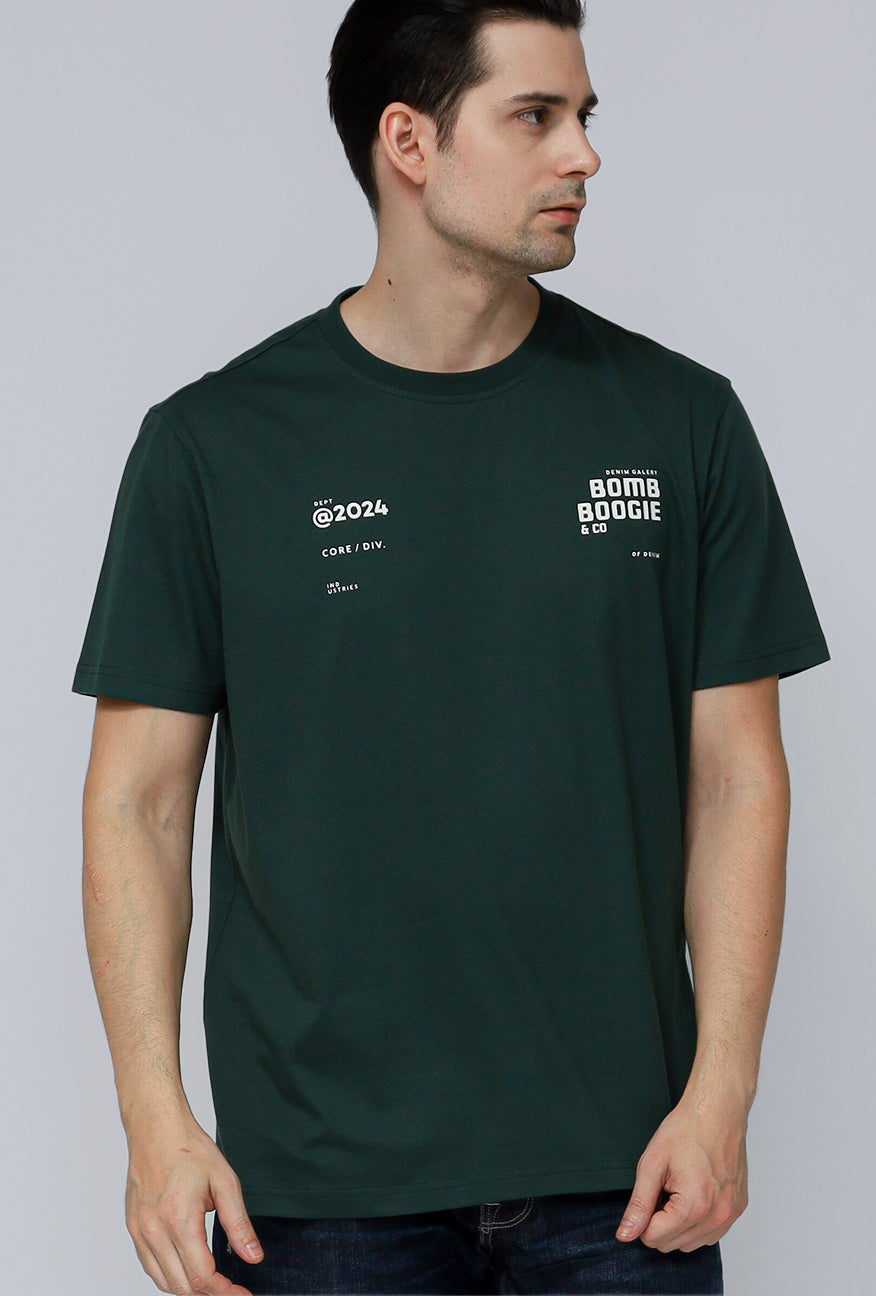 T-Shirt Lengan Pendek Regular Neoty Dark Green